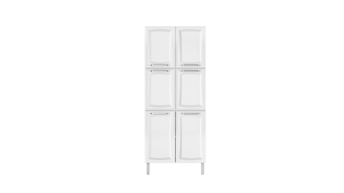 Paneleiro Itatiaia Duplo em Aço Branco 6 Portas Tarsila