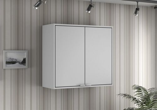 Armário Aéreo Multiúso Itatiaia 2 Portas em Aço Branco Smart