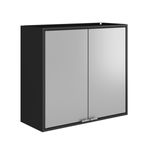 Armario-Aereo-Multiuso-Preto-com-Cinza-2-Portas-Smart