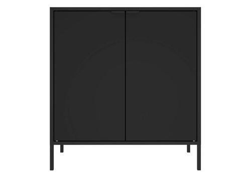 Balcão Multiúso Alto Itatiaia com 2 Porta em Aço Preto Matte Smart