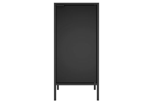 Balcão Multiúso Alto Itatiaia com 1 Porta em Aço Preto Matte Smart