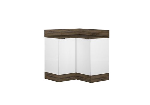 Balcão de Cozinha Itatiaia em Aço de Canto com 2 Portas Branco Exclusive