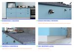 Cozinha Completa Azul Claro em Madeira MDF 4 Peças Master Retrô i1 com Paneleiro