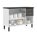 Balcao-de-Cozinha-Itatiaia-em-Aco-3-Portas-2-Gavetas-Branco-e-Grafite-New-Premium