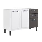 Balcao-de-Cozinha-Itatiaia-em-Aco-3-Portas-2-Gavetas-Branco-e-Grafite-SEM-TAMPO-New-Premium