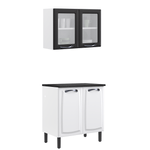 Paneleiro-Itatiaia-em-Aco-Branco-e-Grafite-4-Portas-2-Vidros-New-Premium