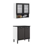 Paneleiro-Itatiaia-em-Aco-Grafite-4-Portas-2-Vidros-1-Nicho-New-Premium
