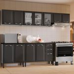 Cozinha-Completa-Grafite-em-Aco-5-pecas-3-Vidros-New-Premium