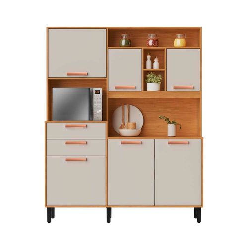 Armário de Cozinha Compacta 160 cm Nápoles Off White Madeira Itatiaia