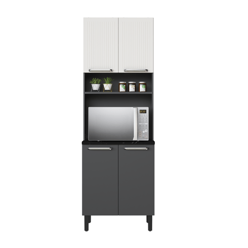 Paneleiro Itatiaia Midi Pop Art i3 70cm em Aço Grafite/Off White com Espaço para Forno
