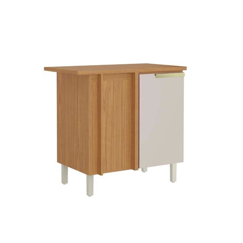 Balcão de Cozinha Itaiaia 1 Porta Canto 2 Off White New Porto