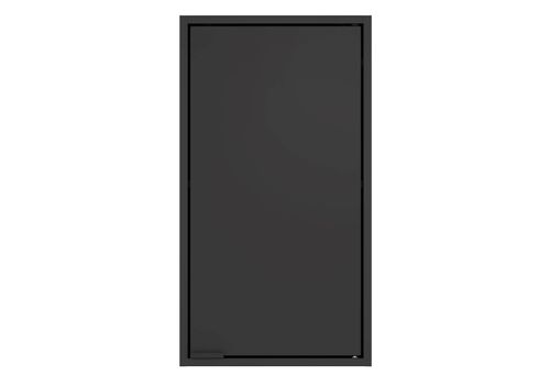 Armário Aéreo Multiúso Itatiaia 1 Porta em Aço Preto Matte Smart