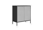 Balcao-Multiuso-Alto-com-2-Portas-Preto-c--Cinza-Matte-Smart