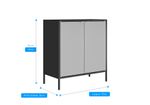 Balcao-Multiuso-Alto-com-2-Portas-Preto-c--Cinza-Matte-Smart
