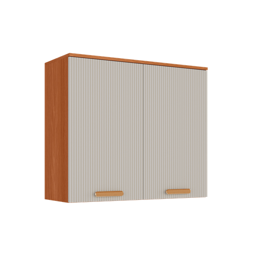 Armário Aéreo Itatiaia Itafriz 80cm em Madeira Cinamomo/Fendi