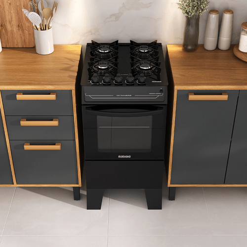 Fogão Electra Glass Plus 4 Bocas Preto