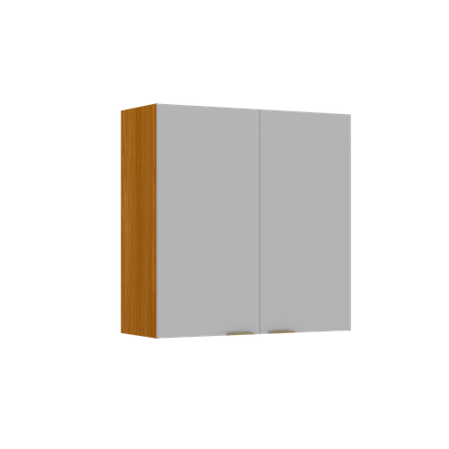 Armário Aéreo de Cozinha Itatiaia Lúmina 2 Portas 80cm em Madeira MDF Cinamomo/Fendi