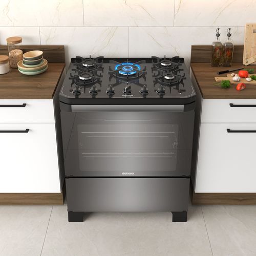 Fogão Itamaster 5 Bocas - Preto/Reflecta