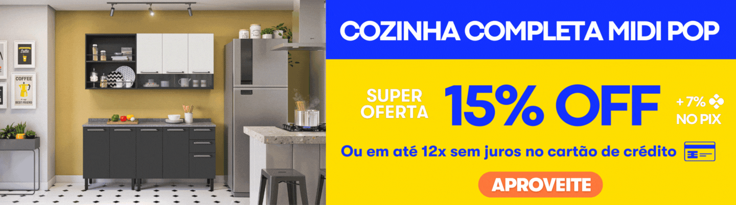 Promocao Super Ofertas Itatiaia Cozinha Completa Midi Pop Art i3 com desconto de 15% OFF + 7% no Pix